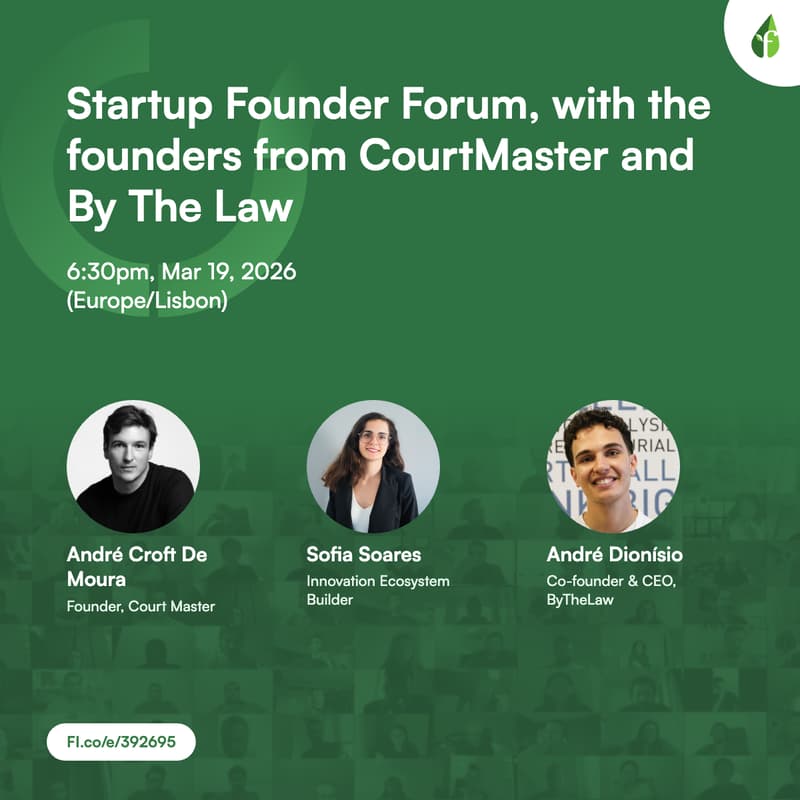 Cover Image for Startup Founder Forum, with the founders from CourtMaster and By The Law