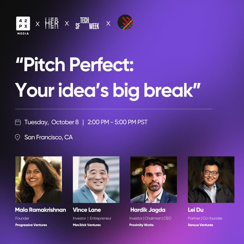 Cover Image for “Pitch Perfect: Your idea’s big break” at #SFTechWeek | 42px Media, EchoHer, CMU T&E