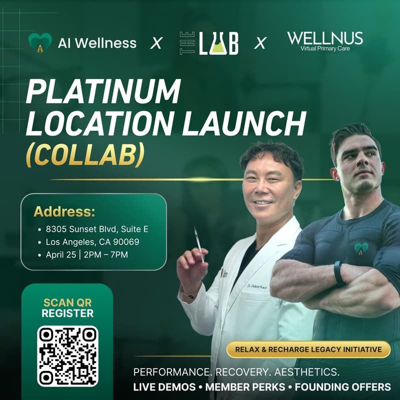 Cover Image for AI Wellness + Wellnus Clinic Launch at The Lab Athletic Club Official Platinum Network Location Partner