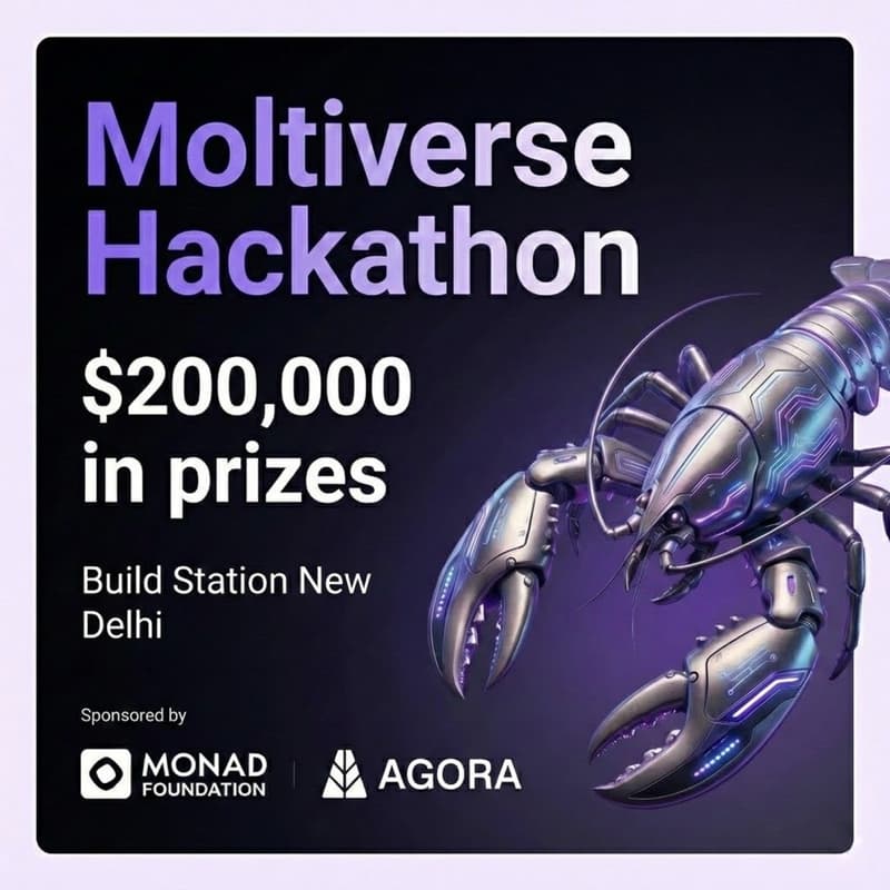 Cover Image for Moltiverse Hackathon Community Build Station: New Delhi | Powered by Monad