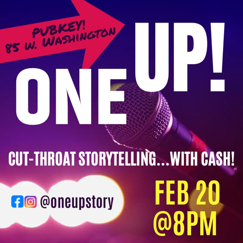 Cover Image for One UP! Cut-throat Storytelling...with CASH!