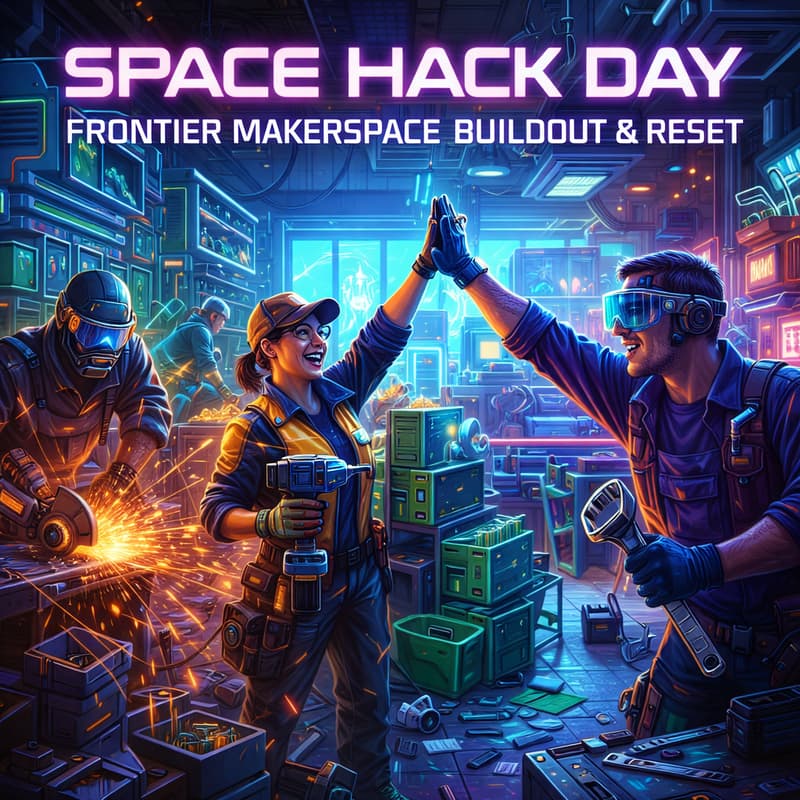 Cover Image for Space Hack Day: Frontier Makerspace Buildout & Reset - Open Registration