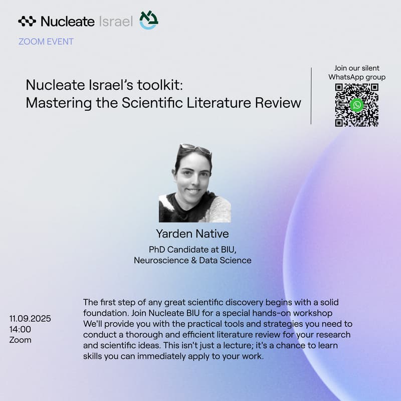 Cover Image for Nucleate Israel - Mastering the Scientific Literature Review