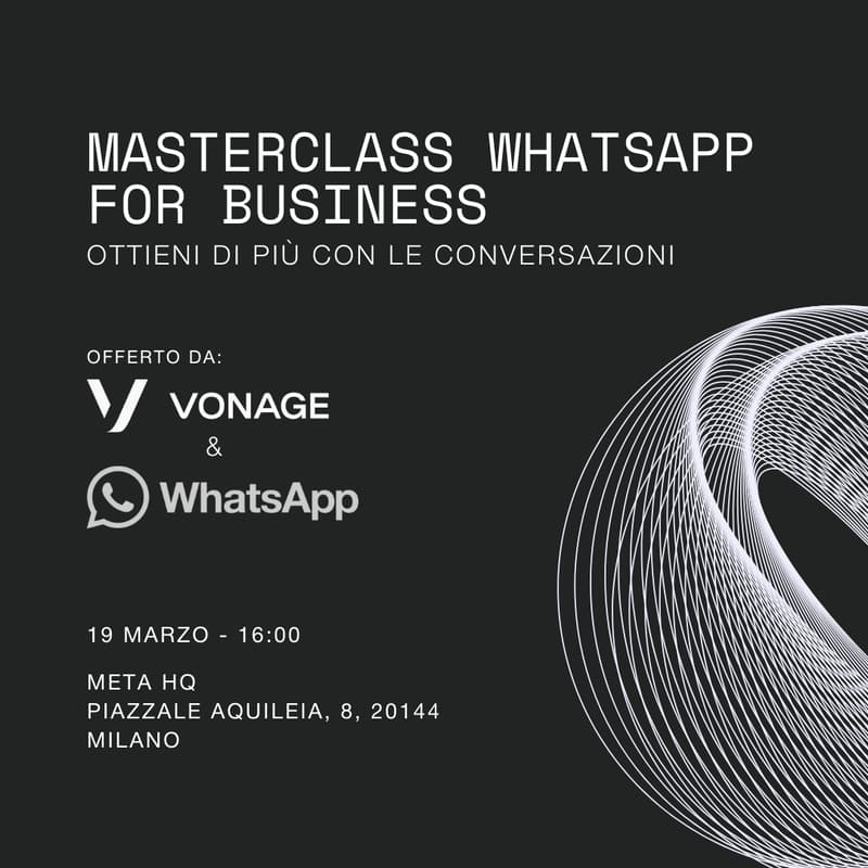 Cover Image for Masterclass WhatsApp for Business: Ottieni di più con le conversazioni