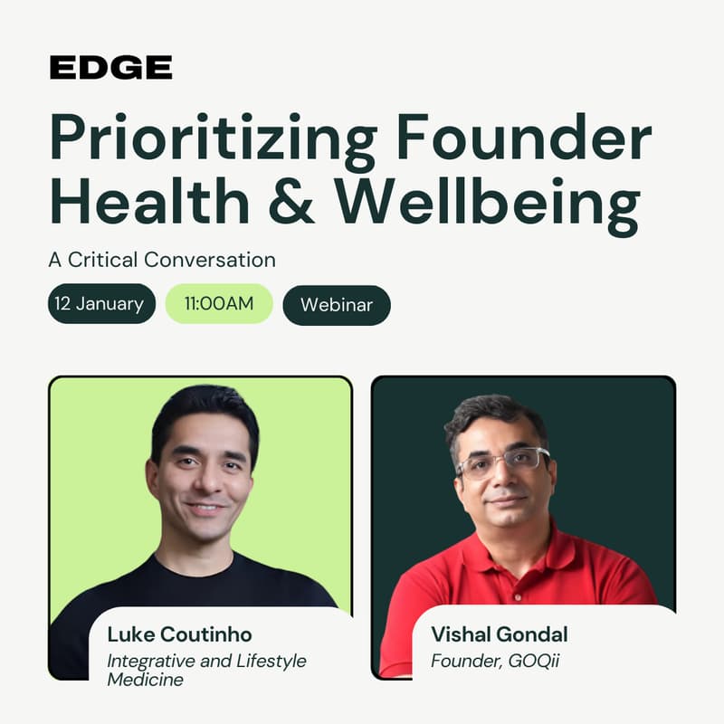 Cover Image for Prioritizing Founder Health & Wellbeing | Online Webinar