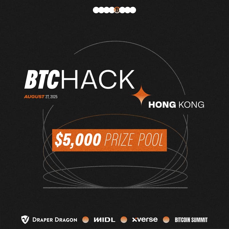 Cover Image for BTCHACK Hong Kong: Networking Pizza, VC Panel & Hackathon (Bitcoin Summit x MIDL edition)