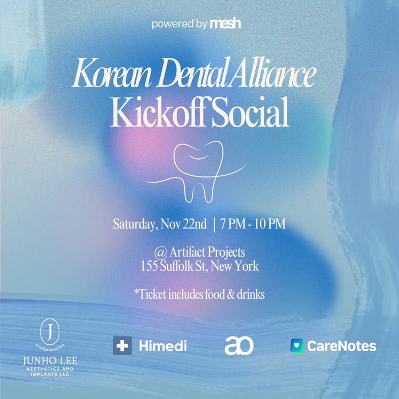 Cover Image for NY/NJ Korean Dental Alliance Kickstarter Social 🦷✨🍷