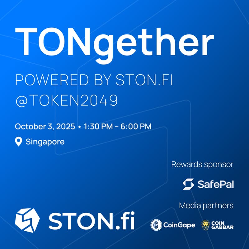 Cover Image for TONgether, powered by STON.fi @TOKEN2049