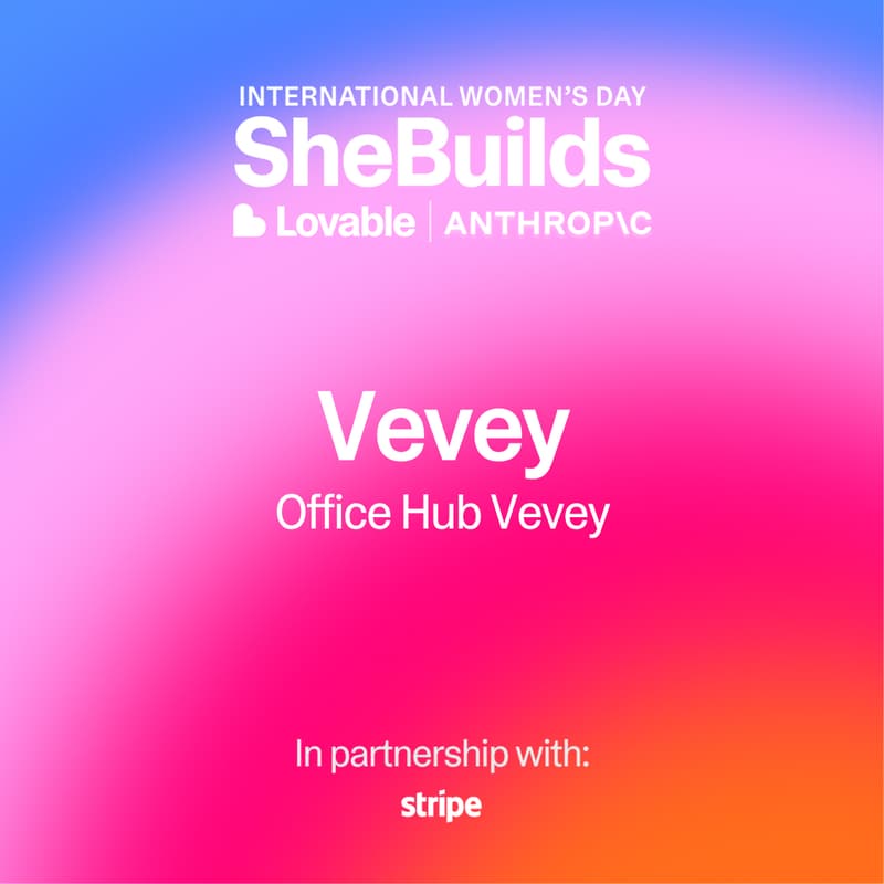 Cover Image for Vevey x SheBuilds on Lovable for International Women's Day