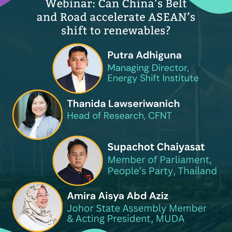 Cover Image for Webinar: Can China’s Belt and Road Accelerate ASEAN’s Shift to Renewables?