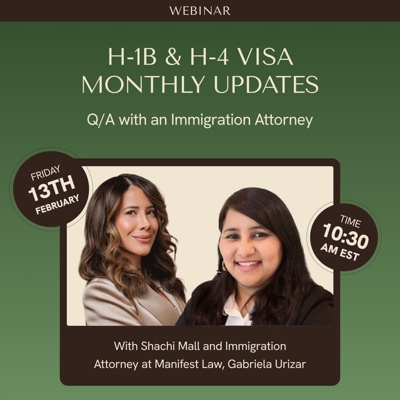 Cover Image for Live Q&A with an Immigration Attorney: H-1B , H-4, L-1Visa Monthly Updates