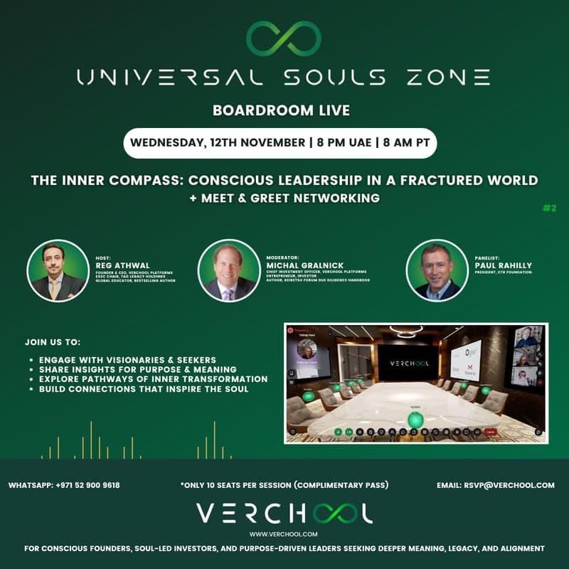 Cover Image for Universal Souls Zone - Boardroom Live #2 | The Inner Compass: Conscious Leadership in a Fractured World