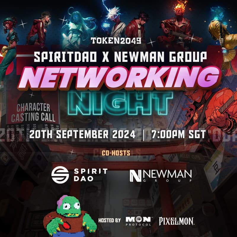 Cover Image for 20th Sept - Networking Night with SpiritDAO, Newman Group, MON Protocol