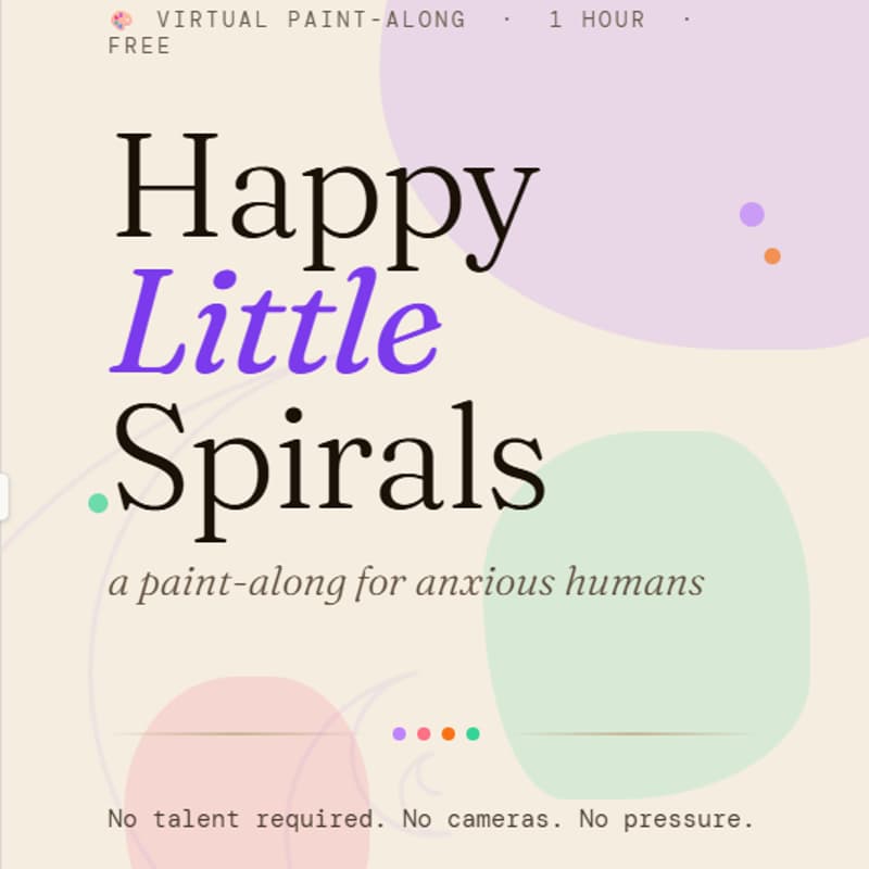 Cover Image for "Happy Little Spirals" — A Paint-Along for Stressed Humans