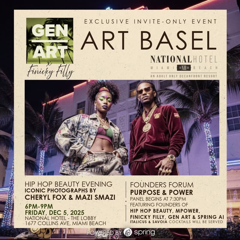 Cover Image for ArtBasel - HipHop Beauty Evening & Iconic Art Viewing - GenArt