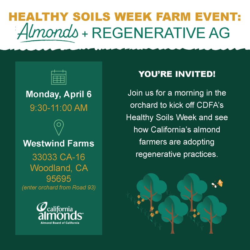 Cover Image for Healthy Soils Week Farm Event: Almonds + Regenerative Ag