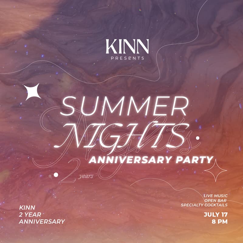 Cover Image for Summer Nights: KINN Two Year Cocktail Party