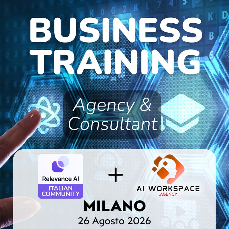 Cover Image for Agency Business Training MILANO (Relevance AI + AI Workspace)