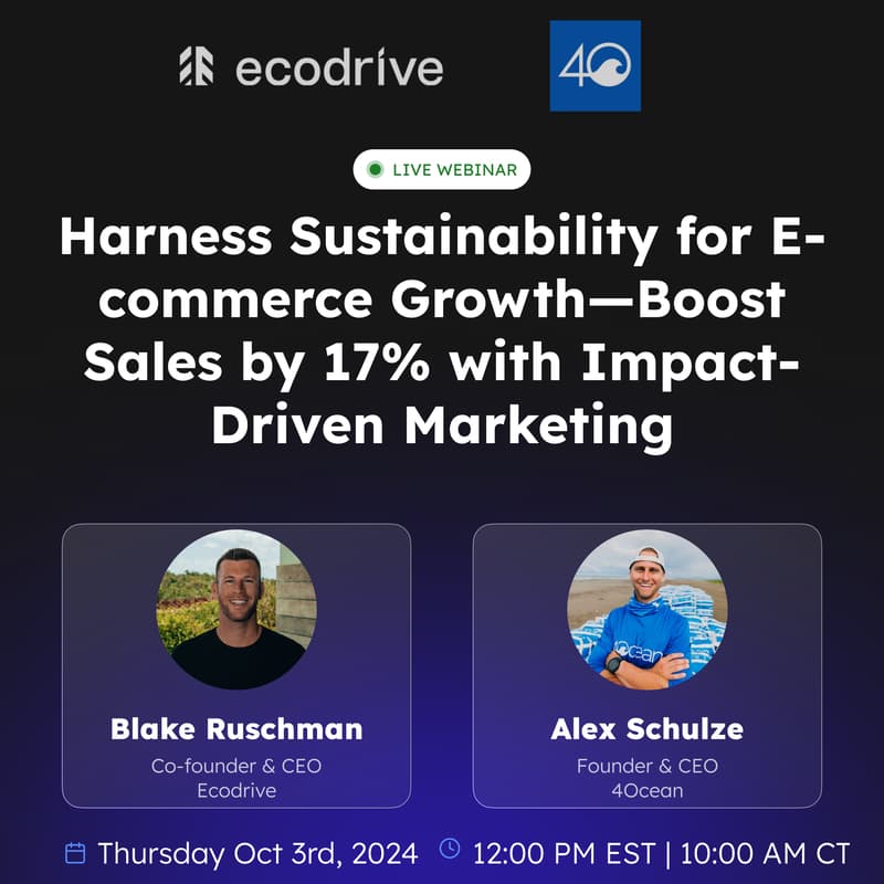 Cover Image for Harness Sustainability for E-commerce Growth—Boost Sales by 17% with Impact-Driven Marketing