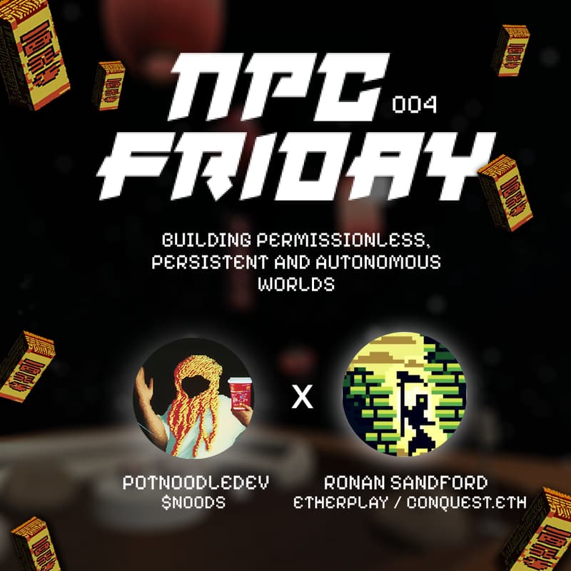 Cover Image for #NPCFriday 004: Building Autonomous Worlds With Ronan Sandford