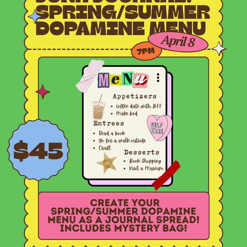 Cover Image for Junk Journaling Event: Spring/Summer Dopamine Menu
