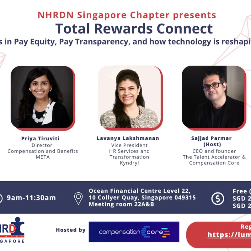 Cover Image for Total Rewards Connect - Explore trends in Pay Equity, Pay Transparency, and how technology is reshaping Total Rewards