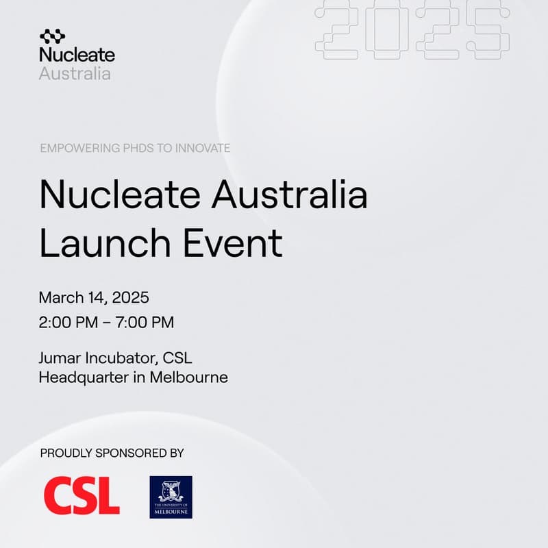 Cover Image for Nucleate Australia Launch Event: Empowering PhDs to Innovate