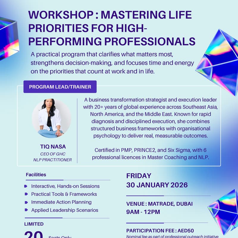 Cover Image for Workshop: Mastering Life Priorities for High-Performing Professionals