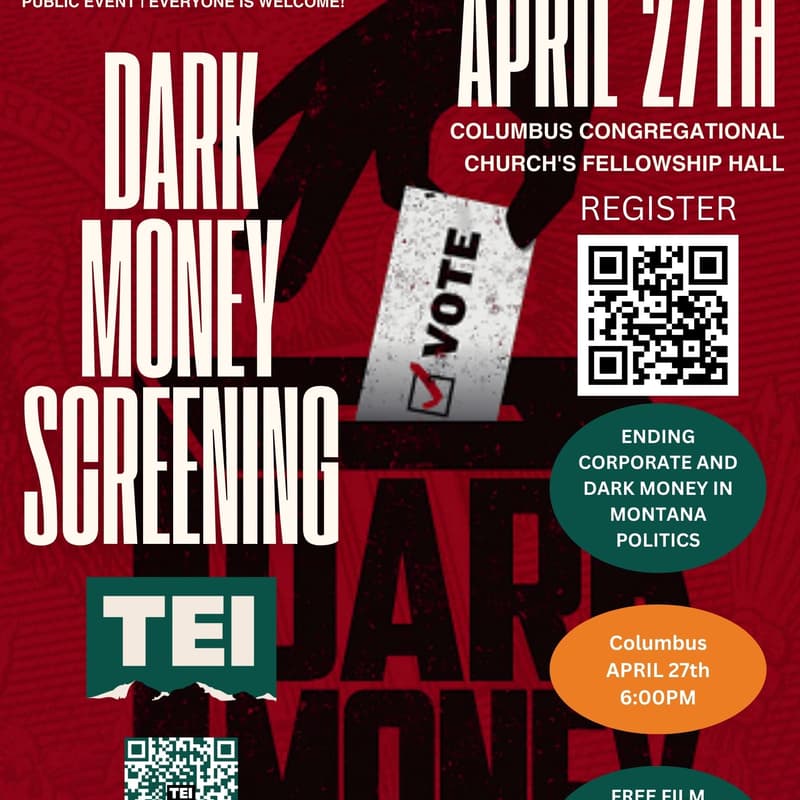 Cover Image for [HOLD]Dark Money Screening - Whitefish, MT