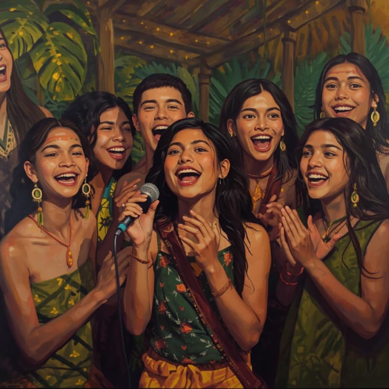 Cover Image for Noche Juvenil de Karaoke, Música y Regeneración