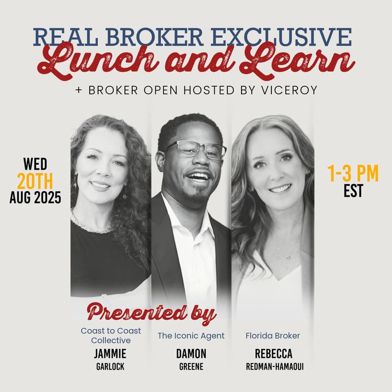 Cover Image for Real Broker Luxury AI Lunch & Learn + Residence Preview Hosted by Viceroy Residences