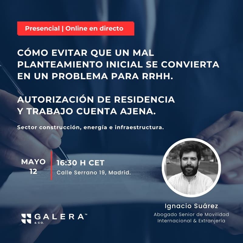 Cover Image for Cómo evitar que un mal planteamiento inicial se convierta en un problema para RRHH. Autorización de residencia y trabajo cuenta ajena.
