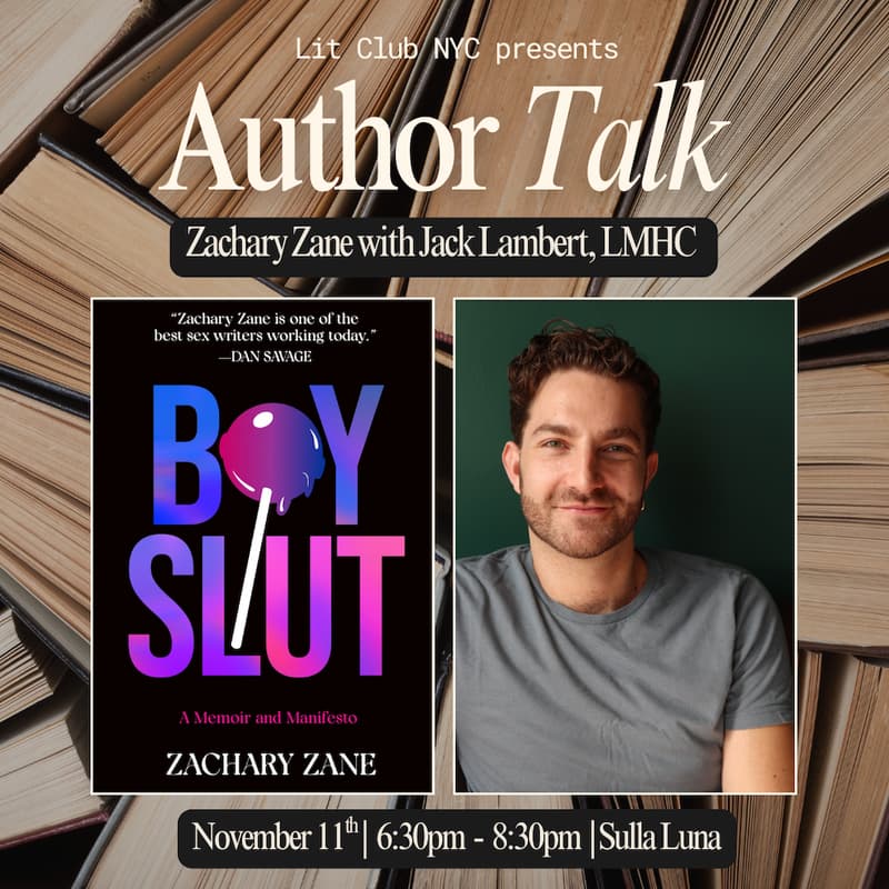 Cover Image for Author Talk: Zachary Zane on Boyslut