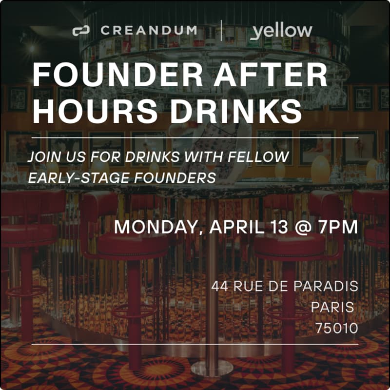 Cover Image for Creandum x Yellow - Founder After Hours Drinks