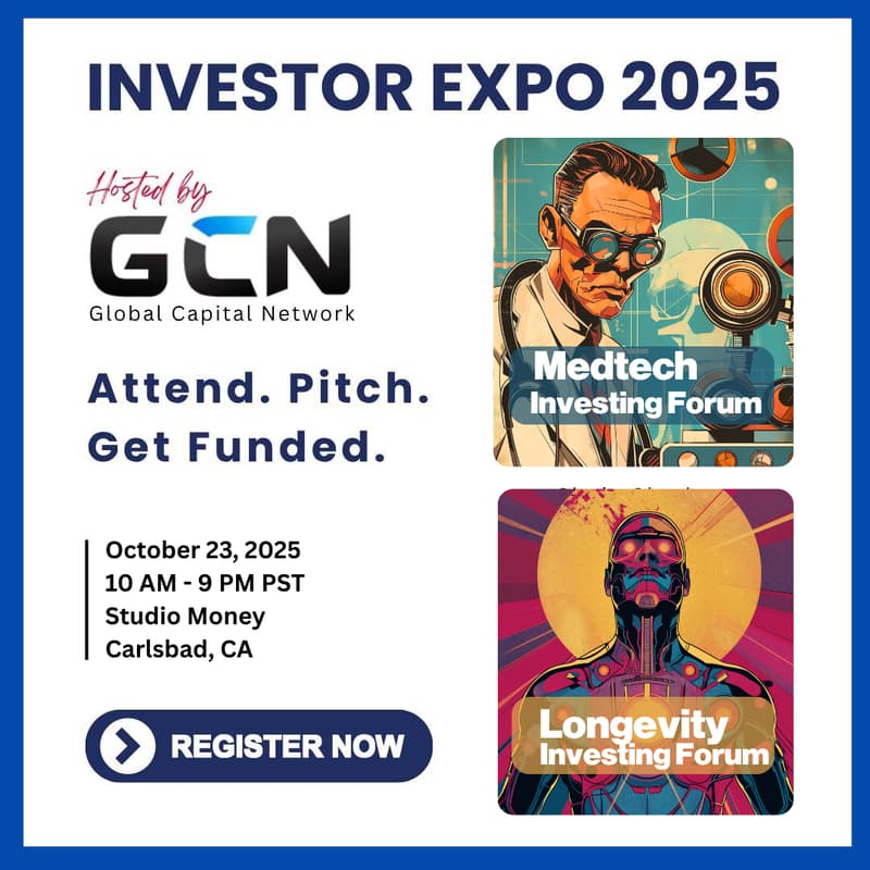 Cover Image for GCN Investor Expo * AI * Longevity * Medtech * Tech