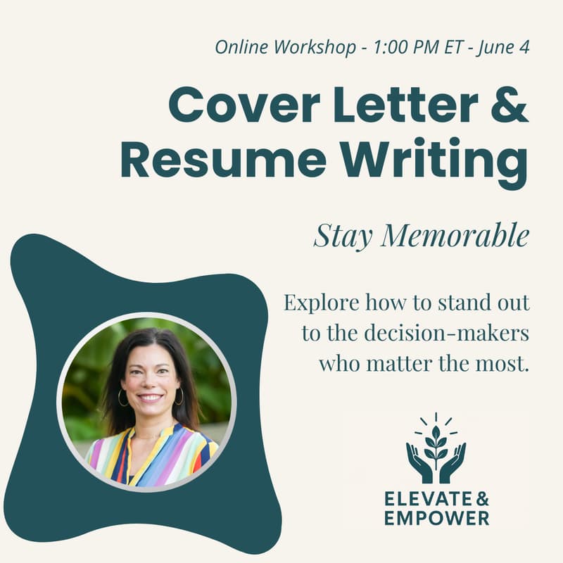 Cover Image for E&E Special Guest Event: Claire Waiksnoris - Cover Letter & Resume Writing