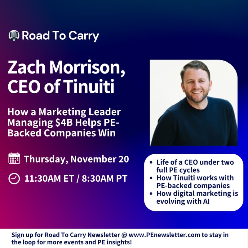 Cover Image for Zach Morrison, CEO of Tinuiti. How a Marketing Leader Managing $4B Helps PE-Backed Companies Win