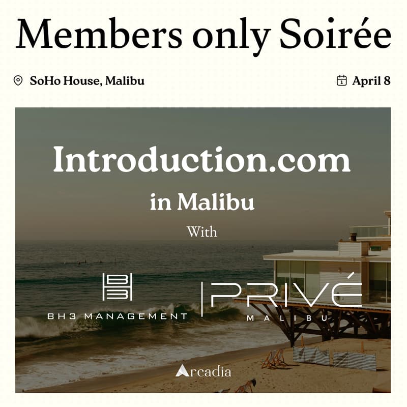 Cover Image for Sunset Soirée by Introduction.com with Privé Malibu