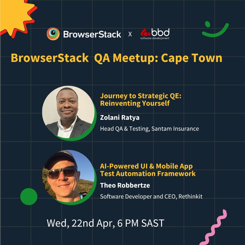 Cover Image for BrowserStack QA Meetup , Cape Town- 22nd April