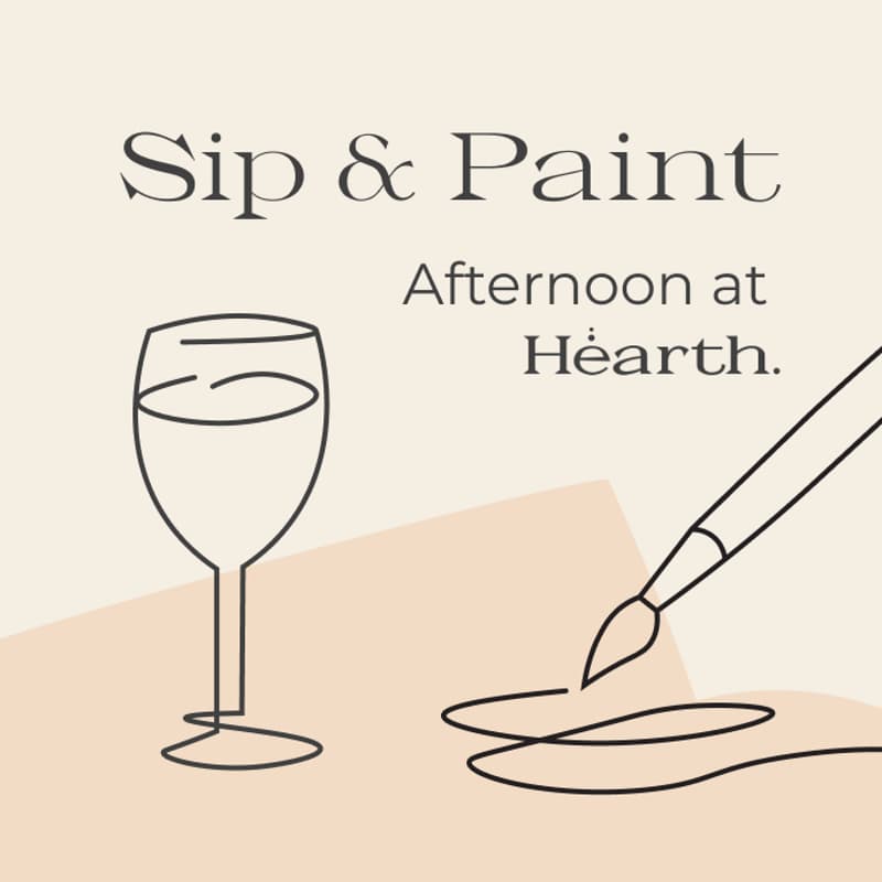 Cover Image for Sip & Paint Afternoon at Hearth