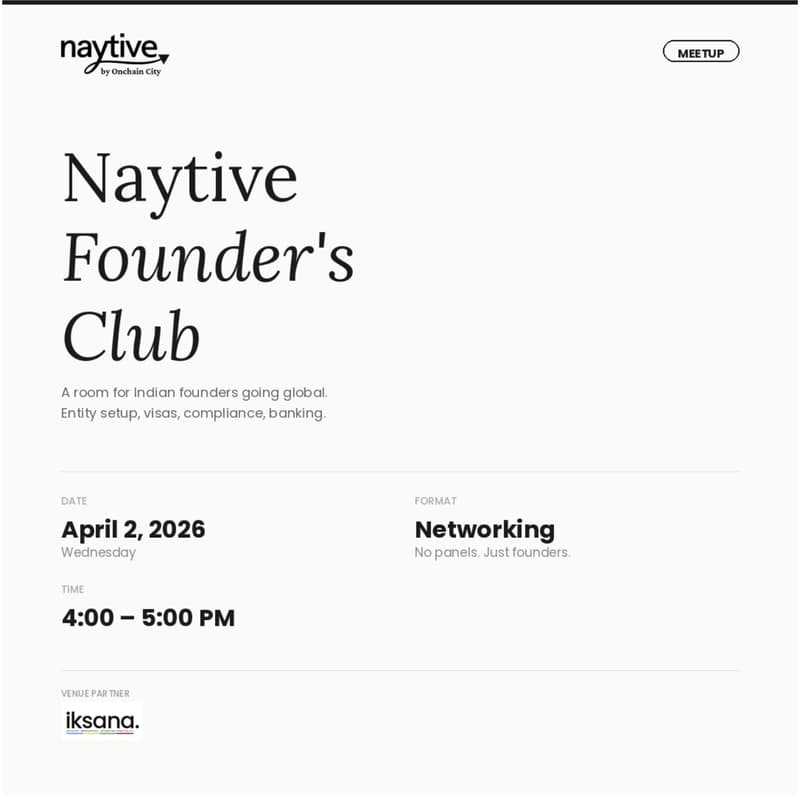 Cover Image for Naytive Founder's Club-Meet Up