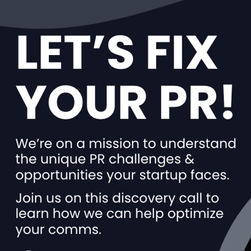 Cover Image for Let’s Fix Your PR – Discovery Session for Startups