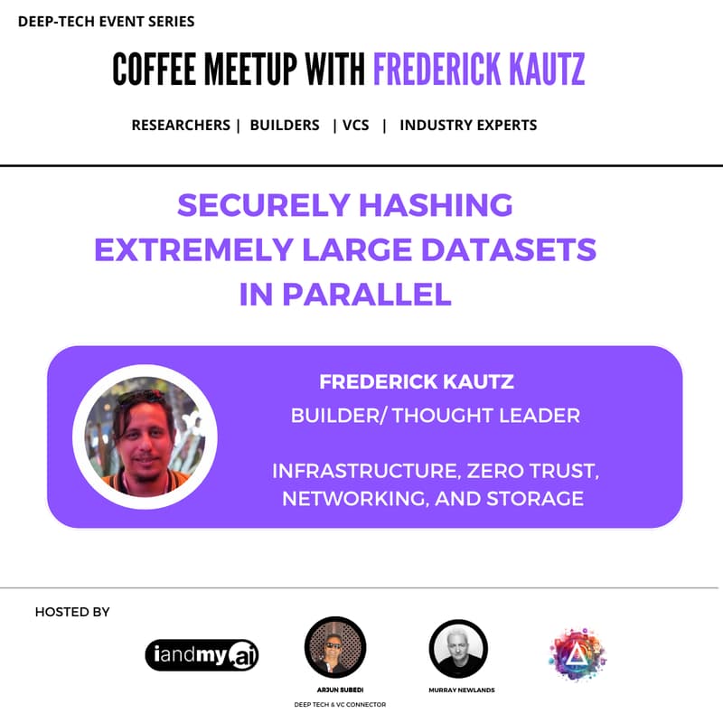 Cover Image for Hashing Extermly Large Datasets:  Coffee Chat with Frederick Kautz