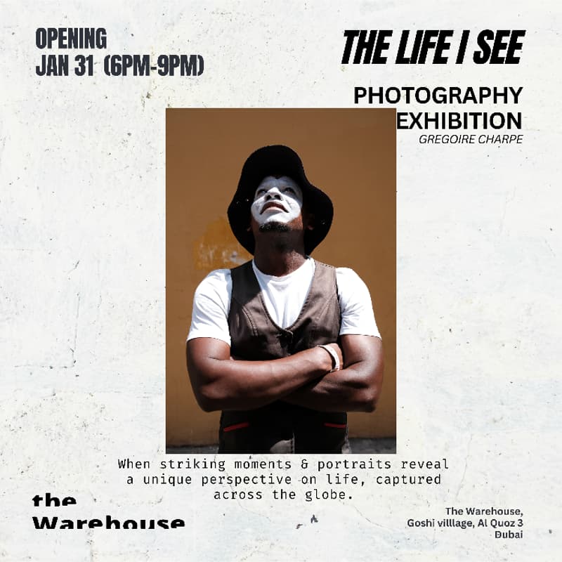 Cover Image for THE LIFE I SEE opening photography exhibition by Gregoire Charpe