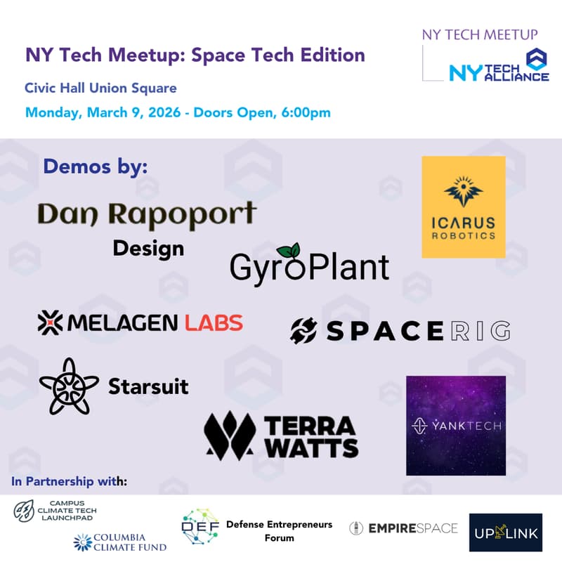Cover Image for NY Tech Meetup: Space Tech Edition