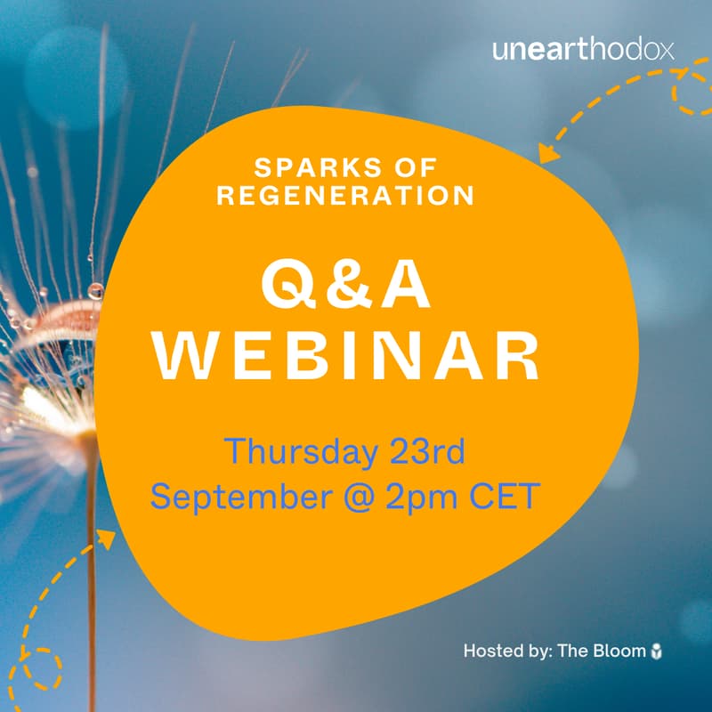 Cover Image for Funding + Mentorship for Regenerative Ideas: Sparks of Regeneration Q&A