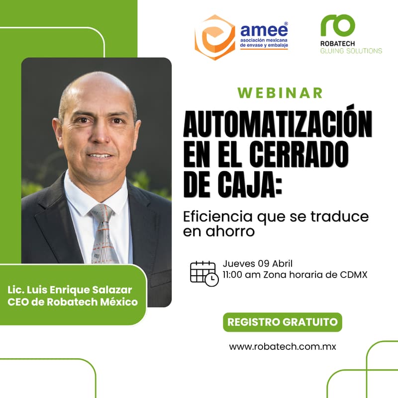 Cover Image for Webinar / Automatización en el cerrado de caja: Eficiencia que se traduce en ahorro por Luis Enrique Salazar CEO de Robatech MX
