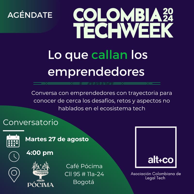 Cover Image for Lo que callan los emprendedores By ALT+Co #ColombiaTechWeek