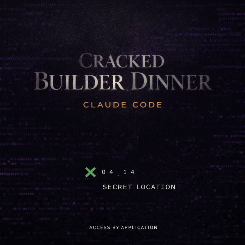 Cover Image for Cracked Builder Dinner - Claude Code Edition ⚒️