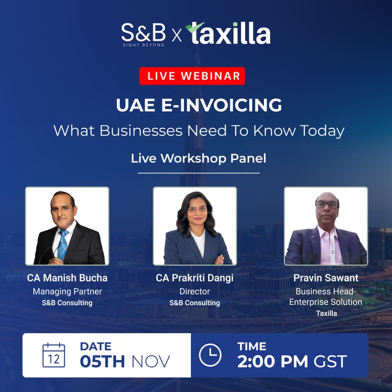 Cover Image for An Exclusive Webinar: UAE E-Invoicing: What Businesses Need to Know Today